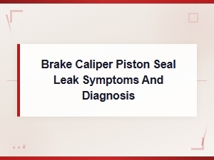 Brake Caliper Piston Seal Leak Symptoms and Diagnosis Guide