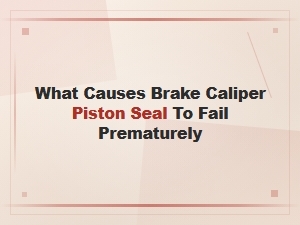 What Causes Brake Caliper Piston Seal to Fail Prematurely