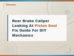 Rear Brake Caliper Piston Seal Leak